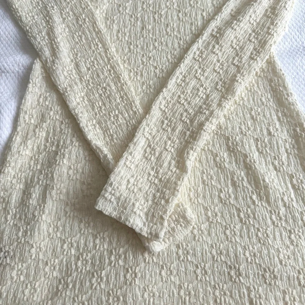 NWT💕 ROWIE the Label GALO FLOWER LACE MINI DRESS - Cream M